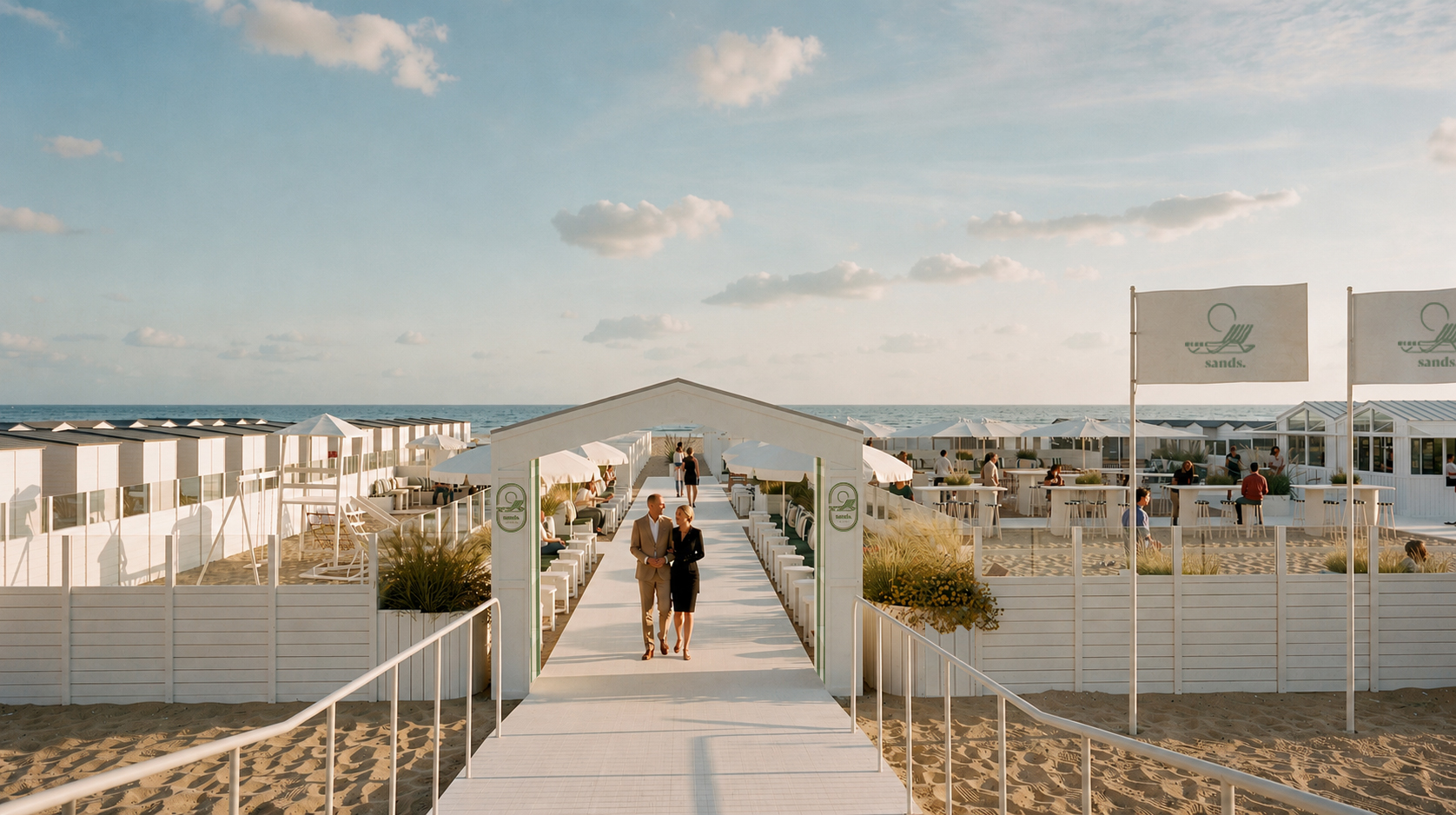 Koppel op de boardwalk.